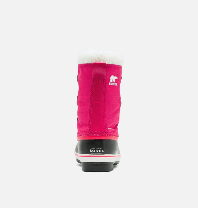 Kids Snow Boots Pink/Black - Sorel Childrens Yoot Pac™ Nylon - 061-DYRNMW